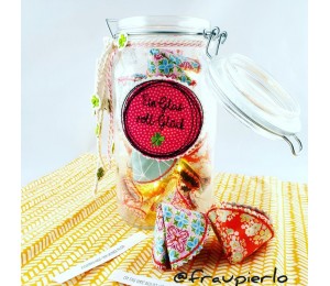 Stickserie ITH - Wunschglas Glücksglas Anhänger & liebe Worte